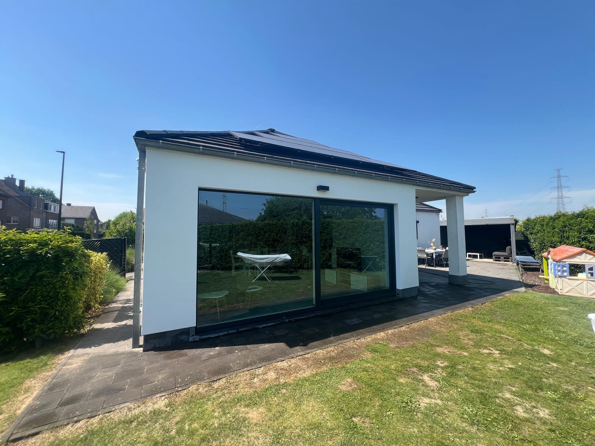 Extension avec baies coulissantes